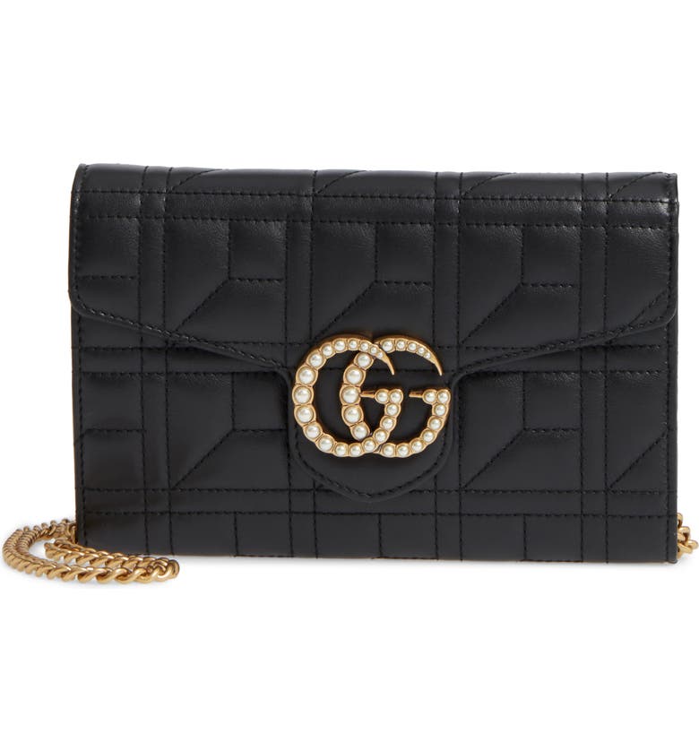 Gucci Mini GG Marmont 2.0 Imitation Pearl Matelassé Leather Crossbody Bag | Nordstrom