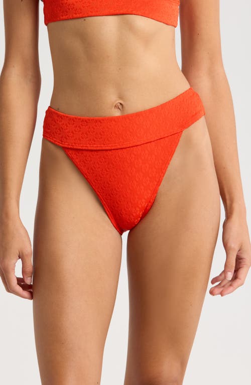 Shop Billabong Good Vibe Aruba High Waist Bikini Bottoms In Sunset Red