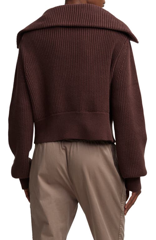 Varley Womens Reid Relaxed-fit Woven-blend Jumper Coffee Bean In Deep Mahogany