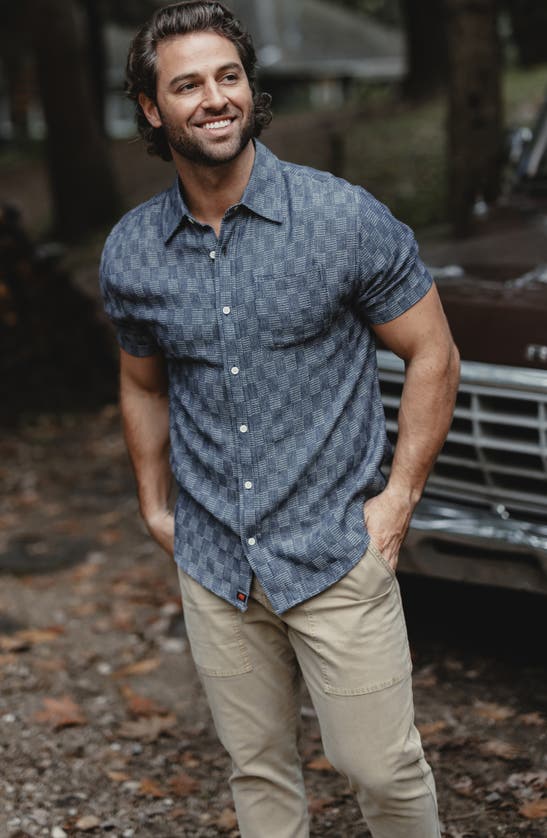 The Normal Brand Freshwater Short Sleeve Button-up Shirt In Summer Check