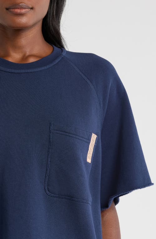 Shop Lunya Silksweats™ Reversible T-shirt In Deep Blue