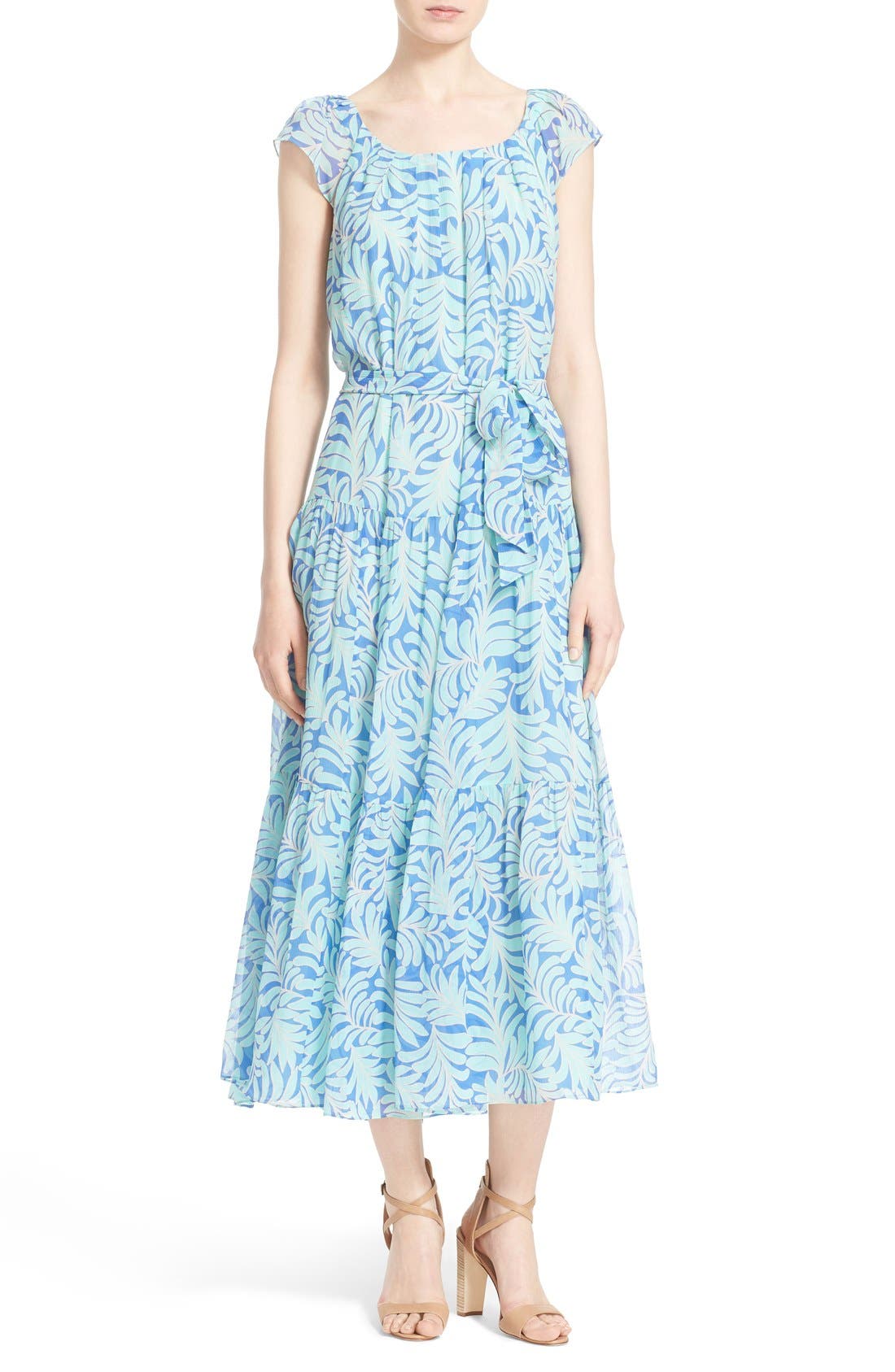kate spade new york 'sea ferns' print silk maxi dress Nordstrom