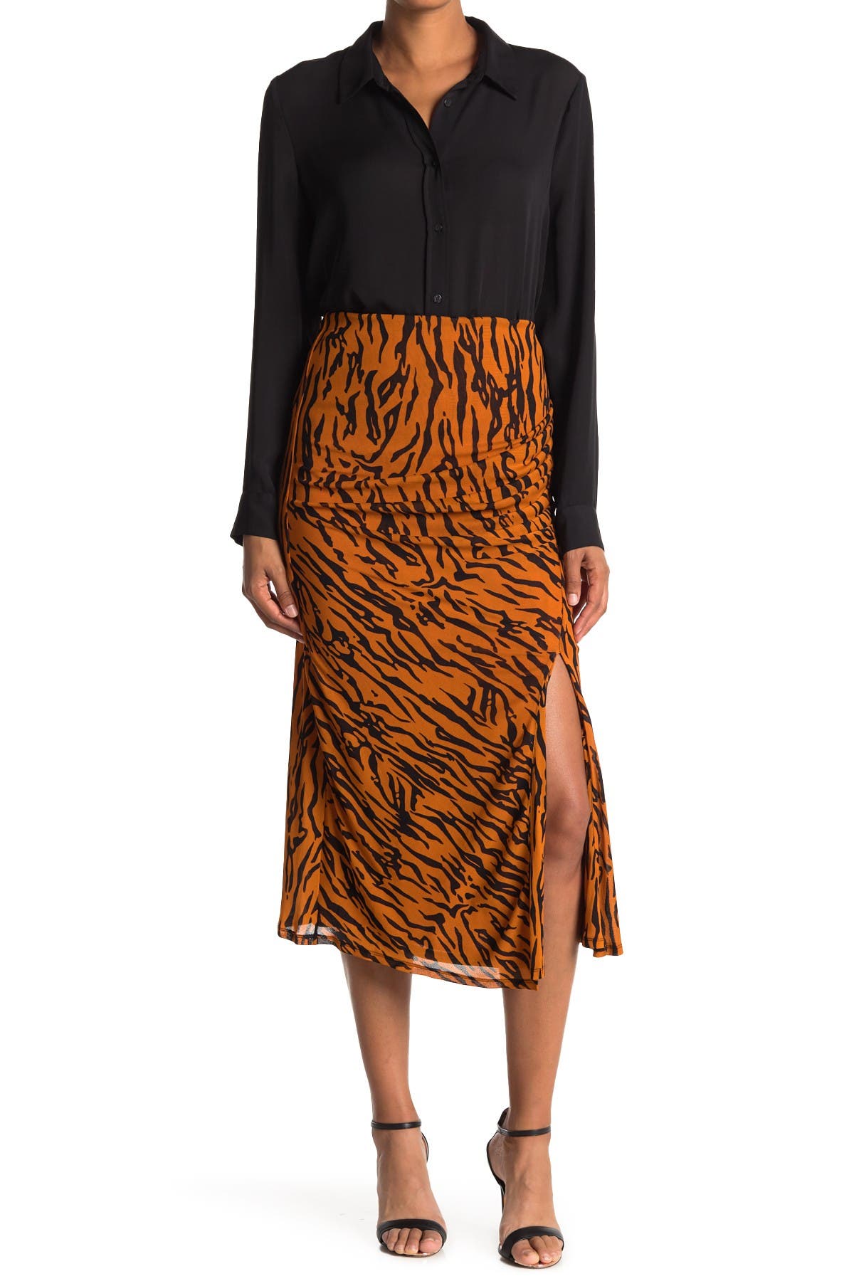 tiger print skirt