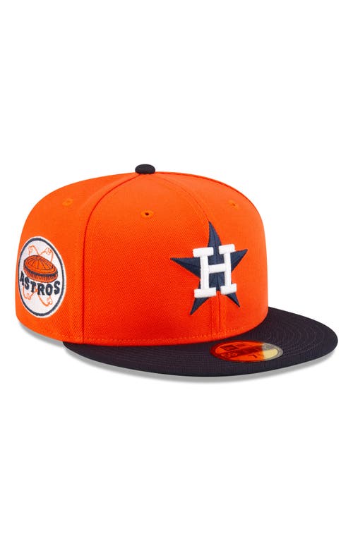 Shop New Era X Diet Starts Monday X Diet Starts Monday Houston Astros 59fifty Fitted Twill Baseball Cap In Orange