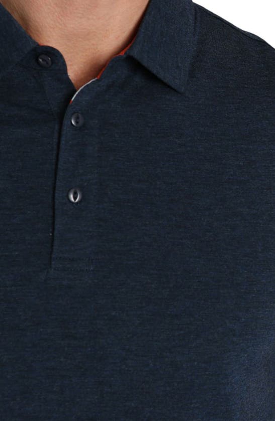 Shop Jachs Short Sleeve Polo In Dark Blue