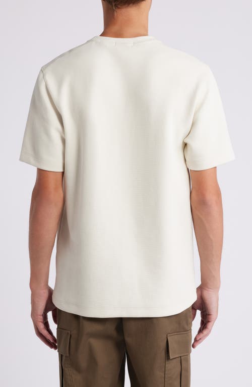 Shop Theory Delroy Double Piqué Crewneck T-shirt In Winter White