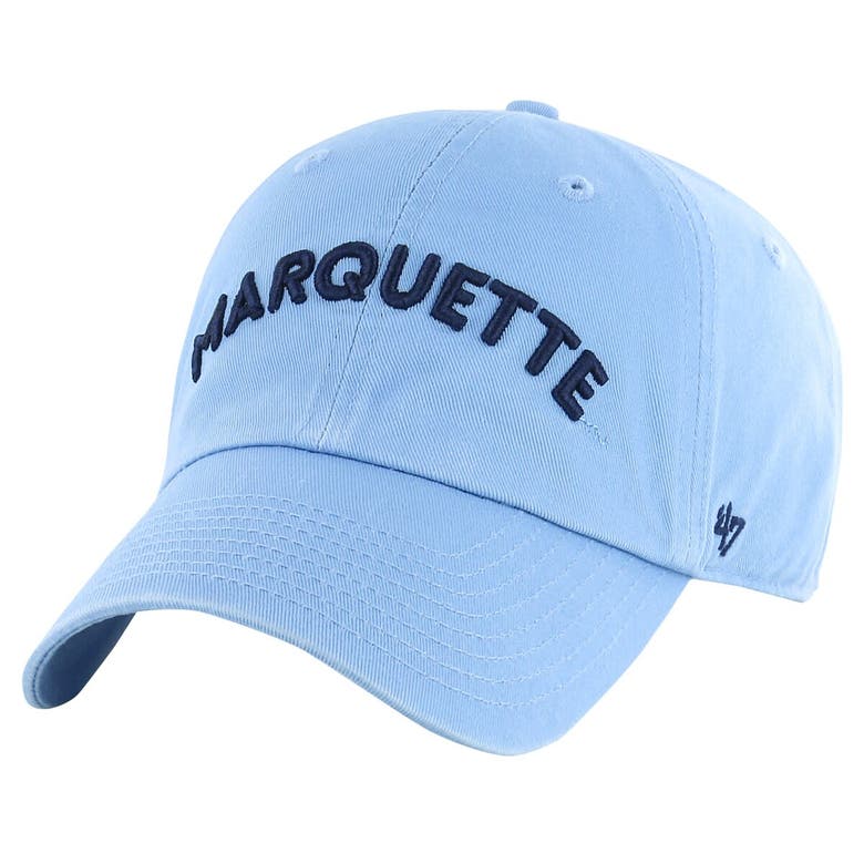 47 ' Light Blue Marquette Golden Eagles Clean Up Adjustable Hat