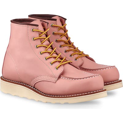 Red Wing 6-Inch Moc Boot- Pink