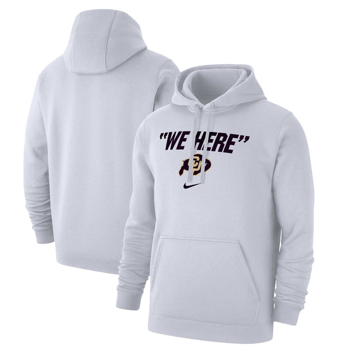 Nike Mens Colorado Buffaloes We Here T-Shirt (US Alpha Large Regular Regular Black)