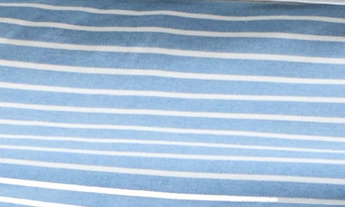 August Sky Stripe Long Sleeve Chambray Shirtdress In Chambray Multi