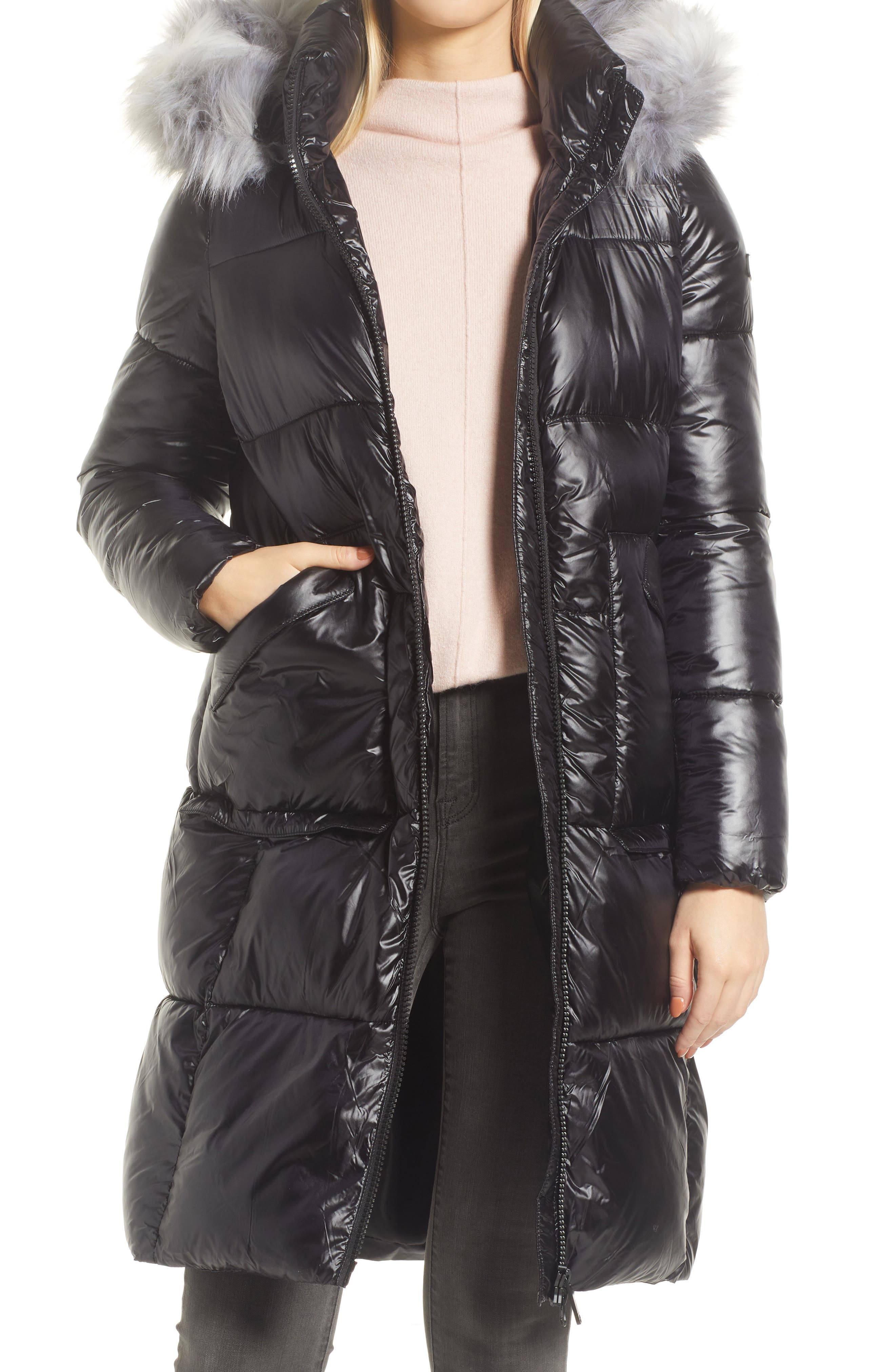 sam edelman walker hooded puffer coat