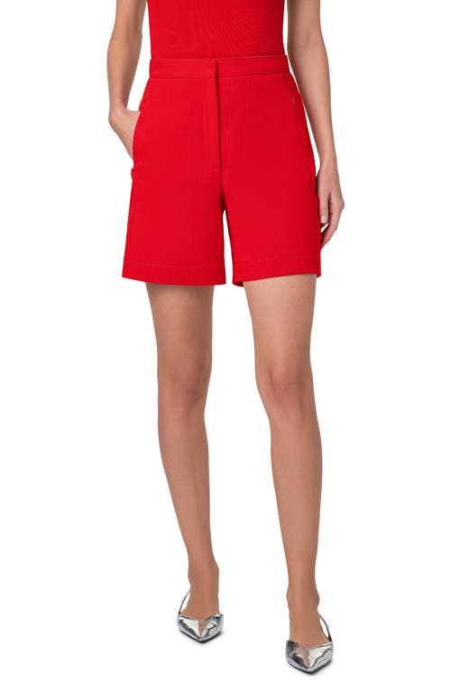 Filia Stretch Denim Shorts in Red