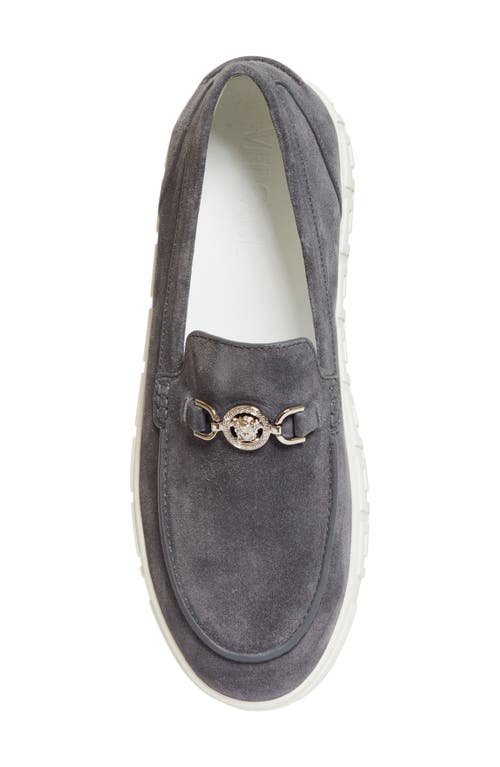 Shop Versace Medusa '95 Loafer In Metallic-palladium