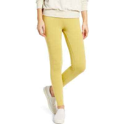Lou & Grey Essential High Waist Terry Leggings, Yellow
