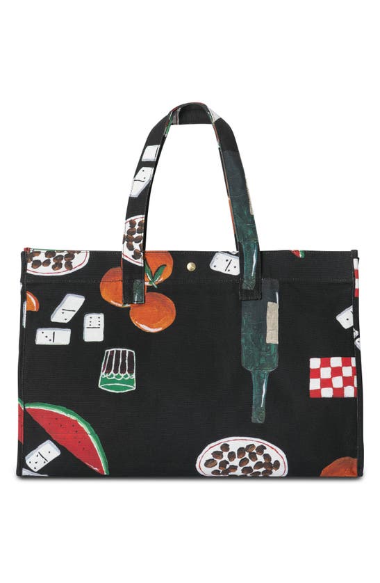 Shop Carhartt Work In Progress Canvas Graphic Tote In Isis Maria Dinner Print