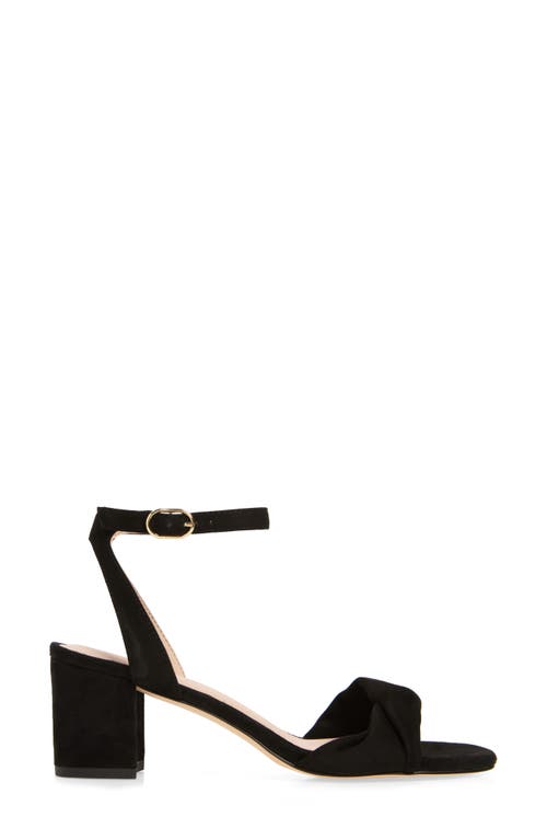Stuart Weitzman Everly Block Heel Sandal In Black