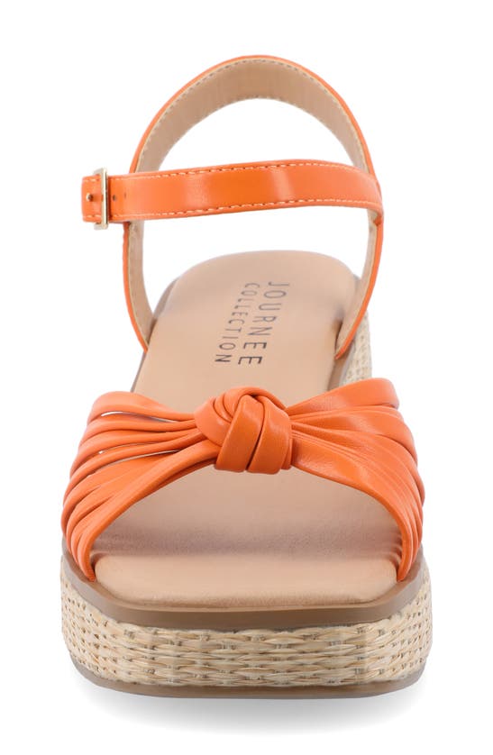 Journee Collection Hally Espadrille Platform Sandal In Orange