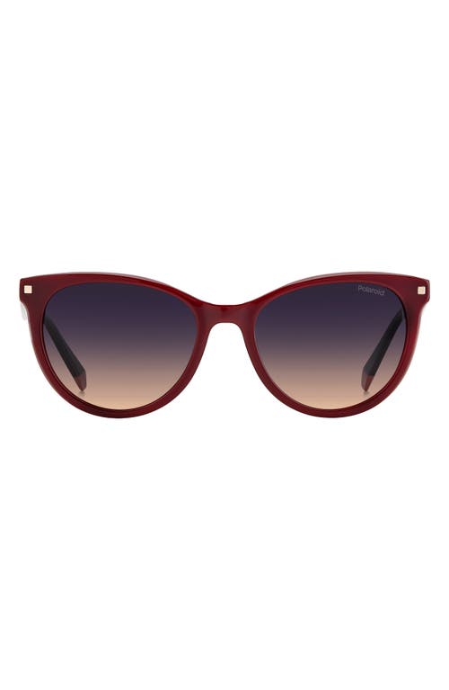 53mm Polarized Round Sunglasses in Violet /Viol Grad Pz
