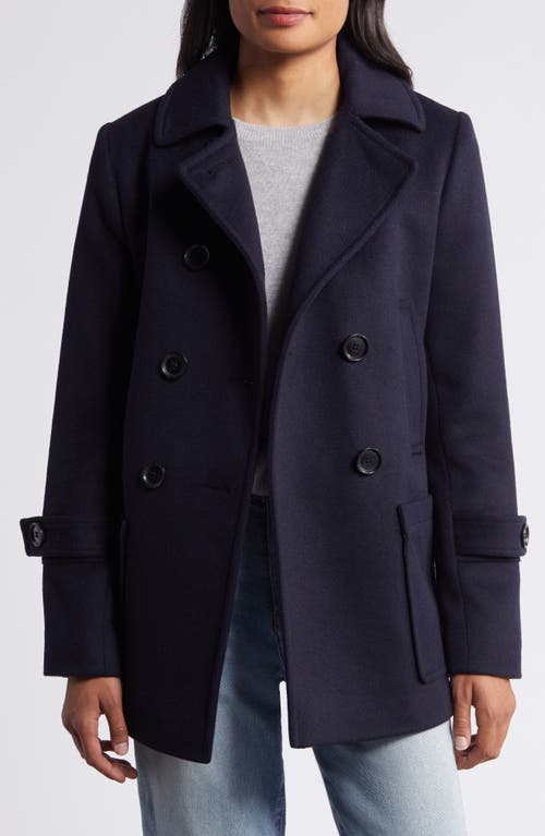 Shop Sam Edelman Wool Blend Peacoat In Navy