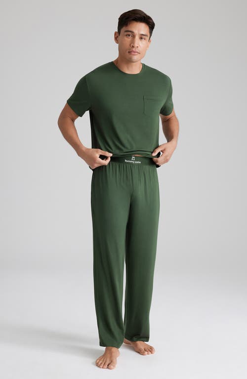 Tommy John Second Skin Pajama Pants In Dark Olive
