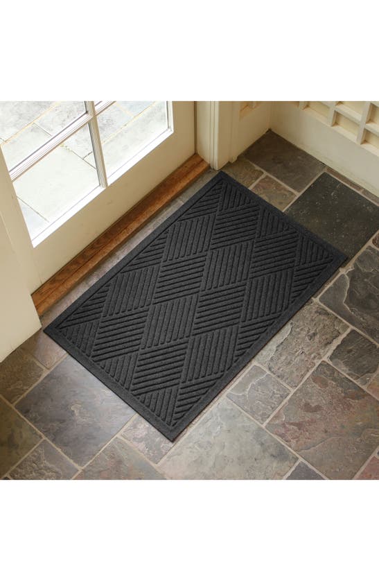 Bungalow Flooring Waterhog Diamonds Floor Mat In Charcoal