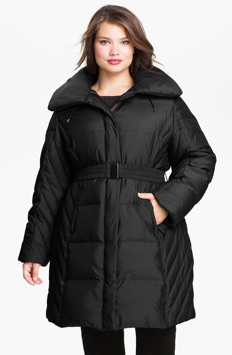 Gallery Quilted Coat with Detachable Hood (Plus) | Nordstrom