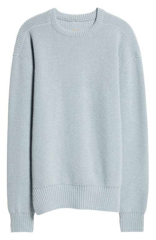 Shop Rick Owens Fisherman Virgin Wool Sweater In Pale Blue