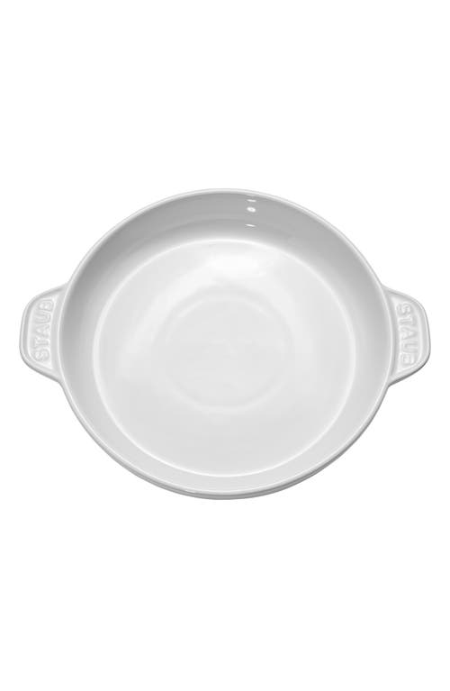 Staub Ceramic Dish With Lid In White