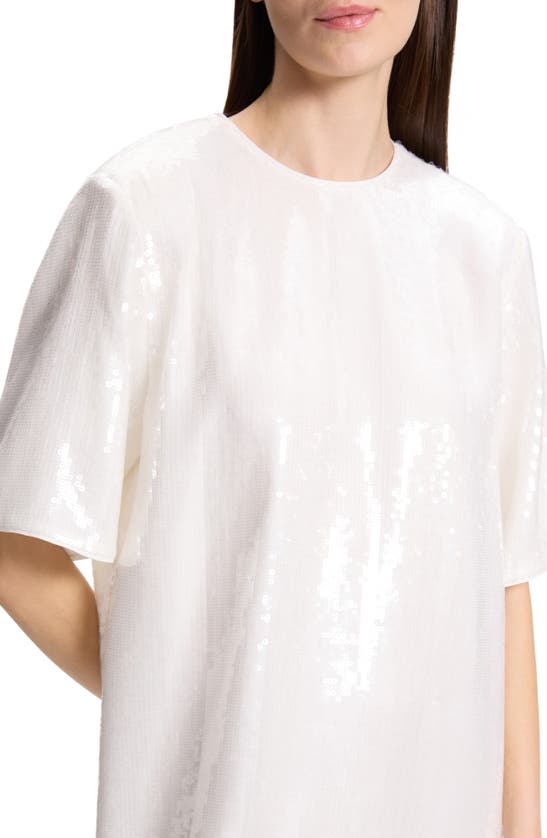 Shop Theory Sequin Embellished T-shirt Dress In White