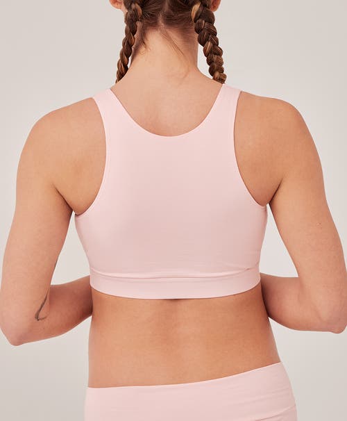 Pact Organic Maternity Nursing Bralette In Chalk Pink