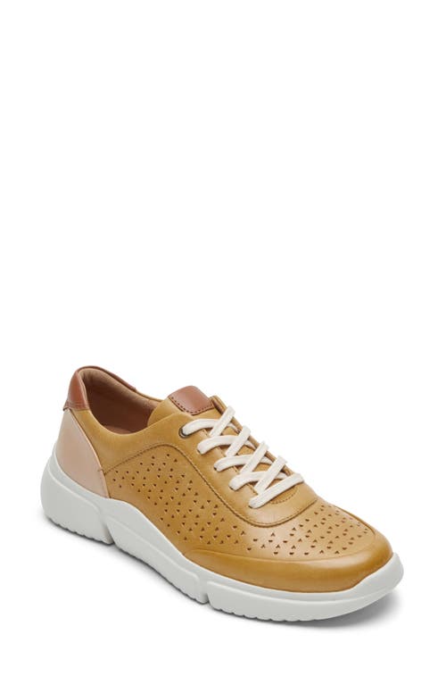 Juna Perforated Sneaker in Yellow Leather