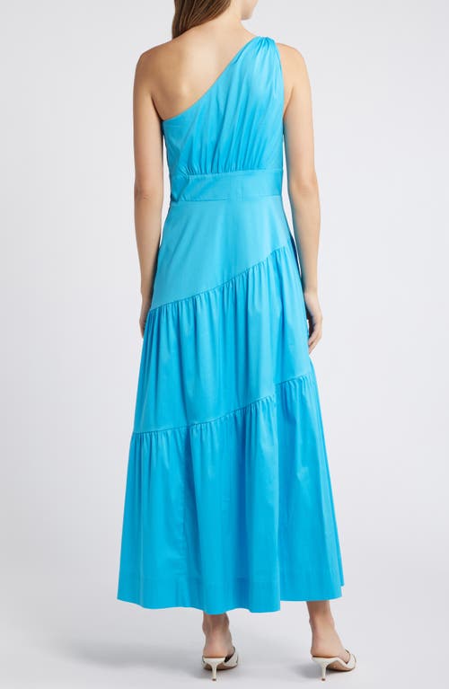 Shop Lilly Pulitzer ® Lucilyn One-shoulder Poplin Dress In Tangier Teal