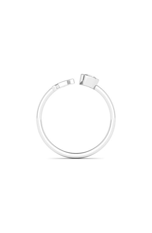 Hautecarat Lab Grown Diamond Letter Ring In 18k White Gold - A