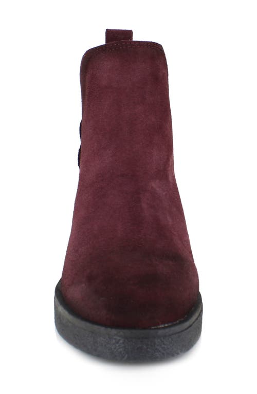National Comfort Evita Bootie In Burgundy Suede