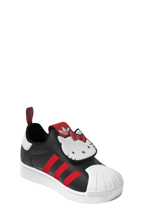 Adidas Originals X Hello Kitty Kids' Superstar 360 Sneaker In Core Black