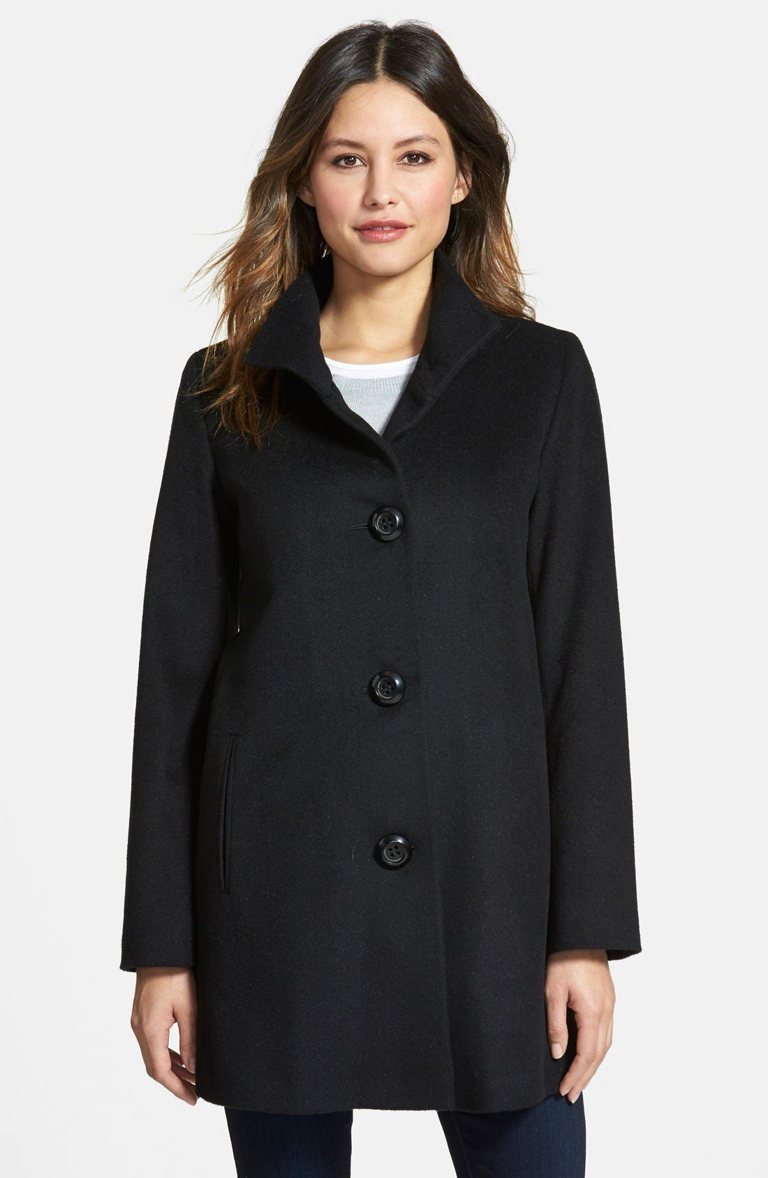 Fleurette Piacenza Wool Blend Stand Collar Car Coat Nordstrom