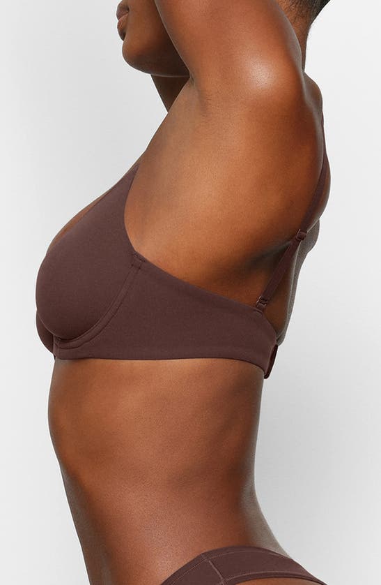 Shop Skims Fits Everybody Unlined Demi Bra In Cocoa