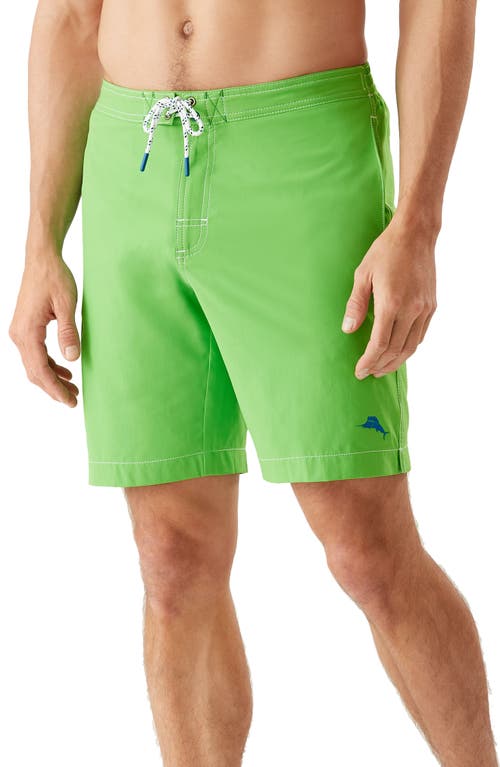Tommy Bahama Baja Harbor Solid Board Shorts in Green Continent