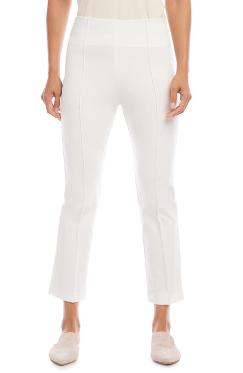 Pintuck Crop Pants in Off White