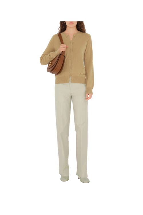 Burberry Rocking Horse Small Leather Saddle Crossbody Bag In Hazel