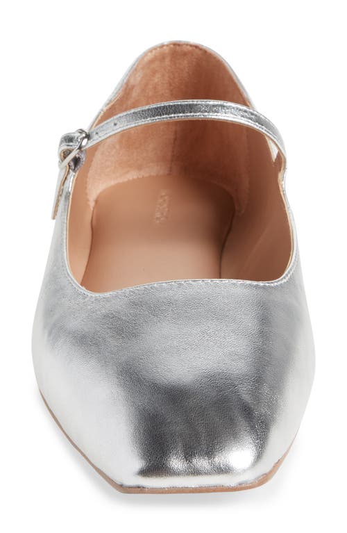 Shop Nordstrom Mary Jane Flat In Silver Metallic