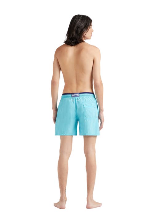 Shop Vilebrequin Solid Bicolor Swim Shorts In Bora Bora