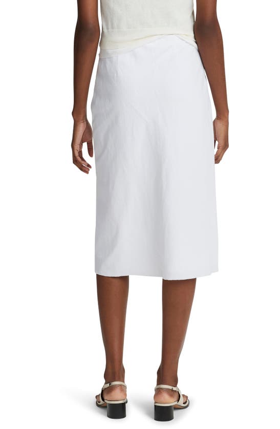 Shop Vince Easy Linen Blend Slip Skirt In Optic White