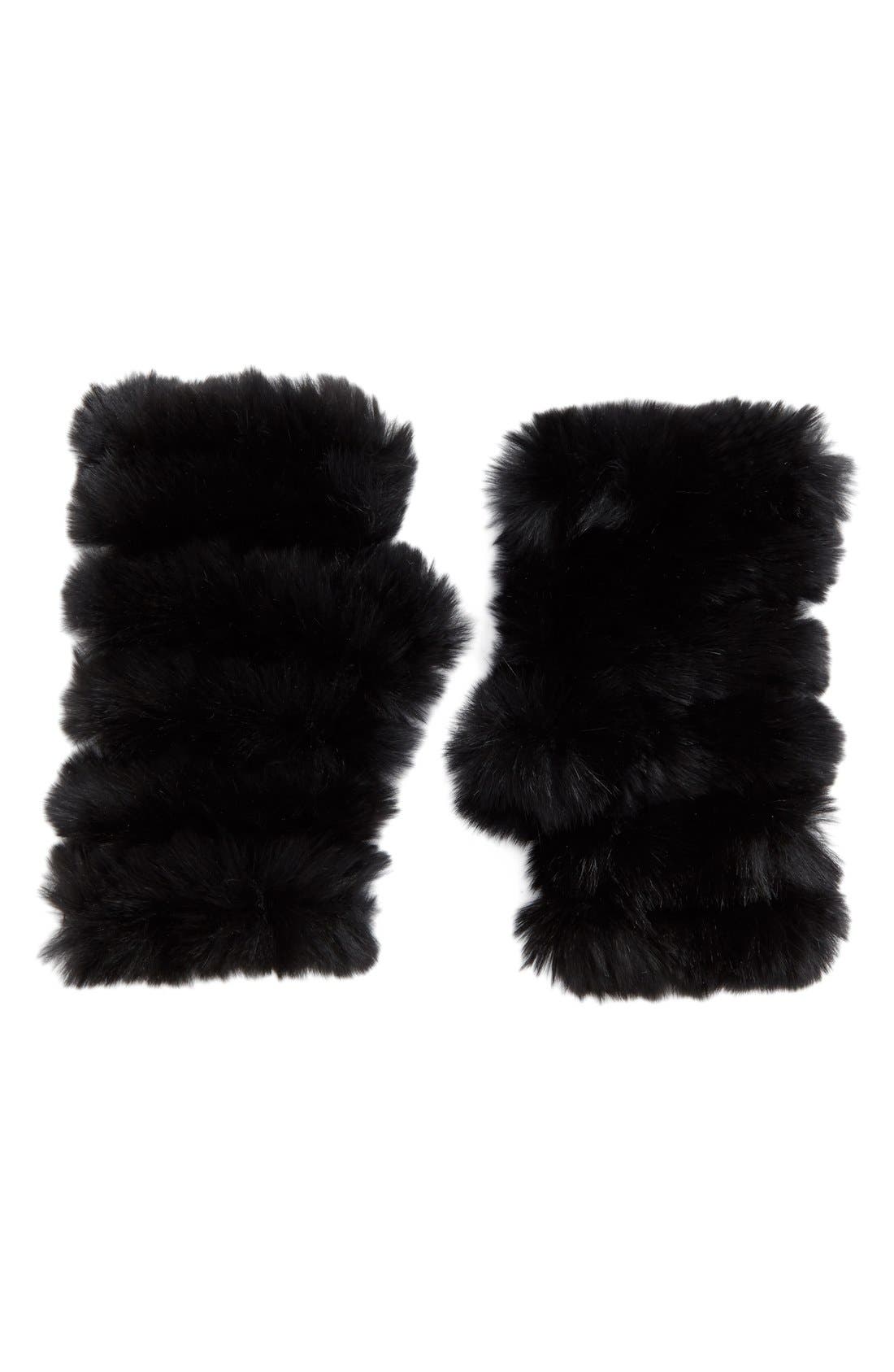 jocelyn fur fingerless gloves