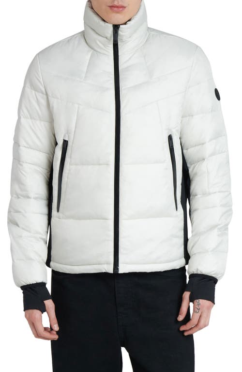 Racer Ripstop Puffer Jacket in Ice Grey