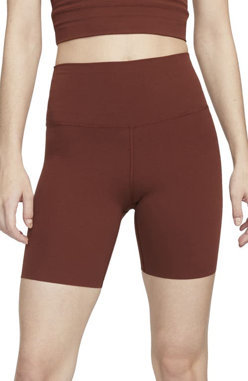 Nike Yoga Luxe Tight Shorts in Oxen Brown/Iron Grey at Nordstrom, Size Xx-Small