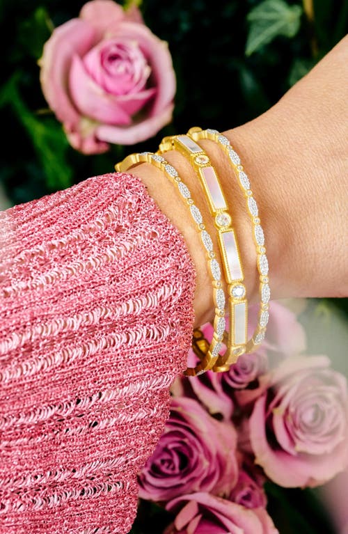 Shop Freida Rothman Marquise Pavé Hinge Bangle In Gold And Silver