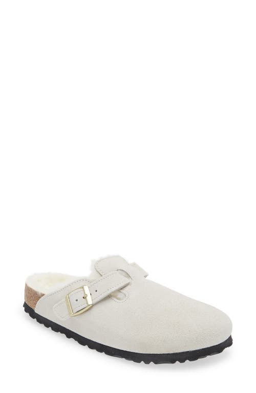 Birkenstock Boston Vl Clogs In Antique White/antique White