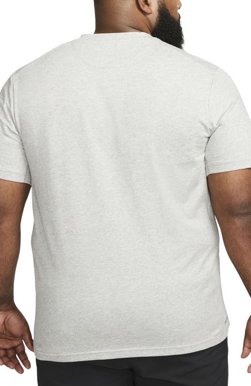 Nike Men's Primary Dri-fit Short-sleeve Versatile Top In Grey Heather/smoke Grey