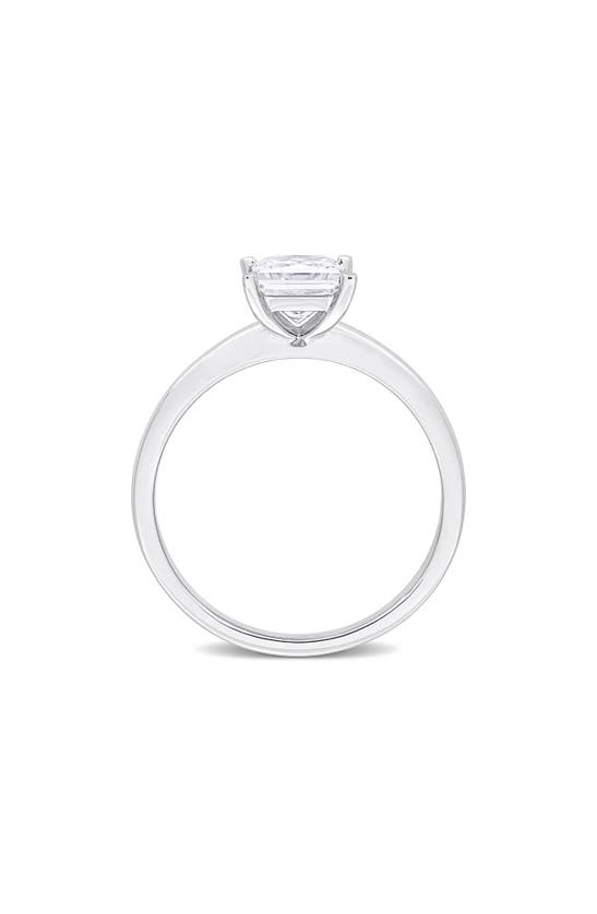 Shop Delmar Sterling Silver Princess Cut Moissanite Solitaire Ring